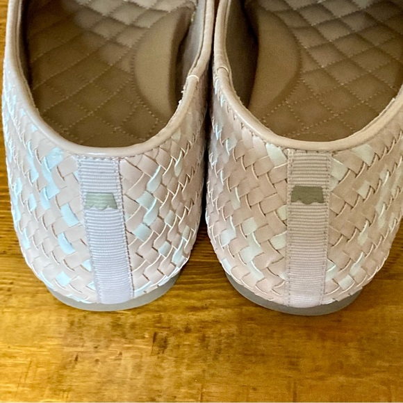 Birdies Starling Woven Flats in Pale Blush Pink and Cream Basket Weave Size 9.5 - Picture 13 of 16